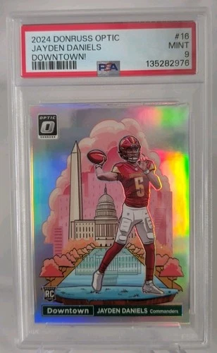 2024 Panini Donruss Optic - Downtown! Jayden Daniels #16 (RC) PSA 9