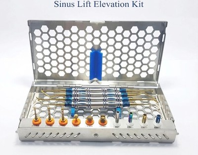 Dental Elevation Kit Sinus Lift Implant Instruments Dask Drills Stoppers 14 Pcs