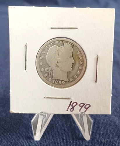 1899 Liberty Head Barber QUARTER 90 % Silver - B24