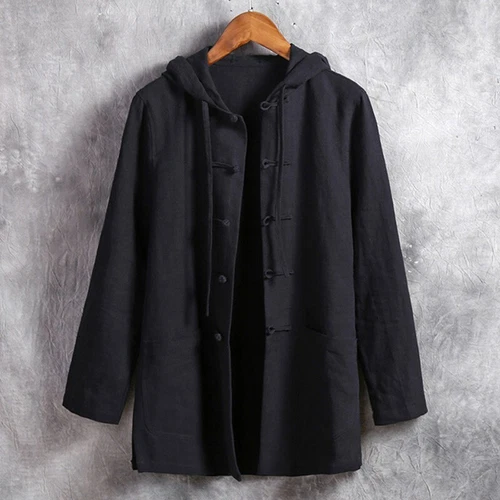 Para Hombres Estilo Retro Chino Tang Chaqueta Camisas Algodón Lino Abrigo Prendas para el torso Suelto Informal - Imagen 15 de 16