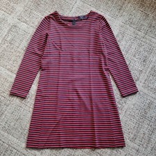 NWOT Madewell Stripe Ponte Knit Long Sleeves Shirt Dress Large Business Casual