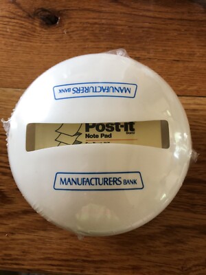 Vintage Manufacturers Bank Celestial Pop-Up Post-it Note Dispenser SEALED!