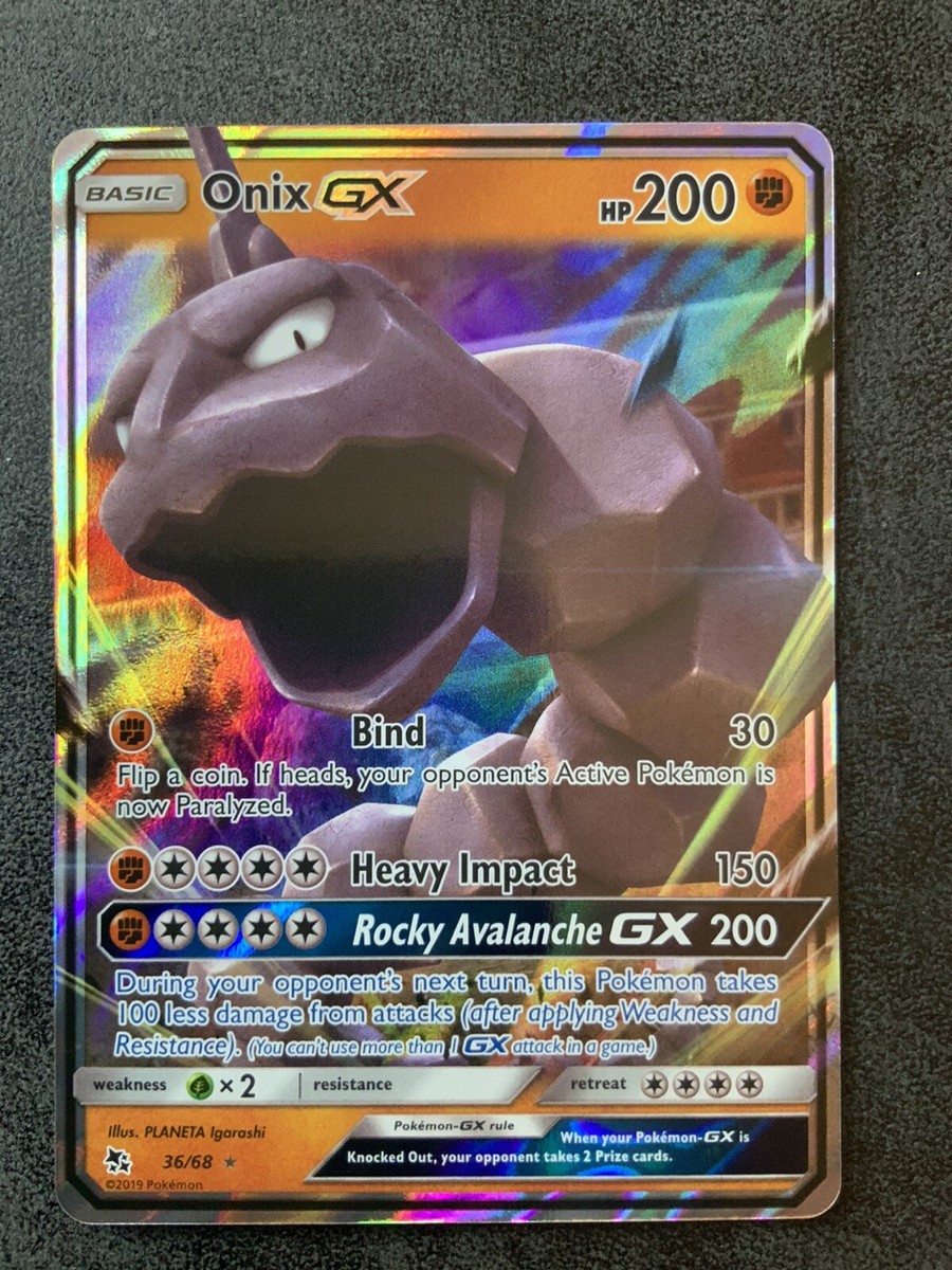 Pokemon ONIX GX 36/68 Hidden Fates Ultra Rare NM/MINT | eBay