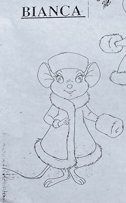 RESCUERS DOWN UNDER Disney MISS BIANCA Animation Model Sheet PHOTOCOPY # 1