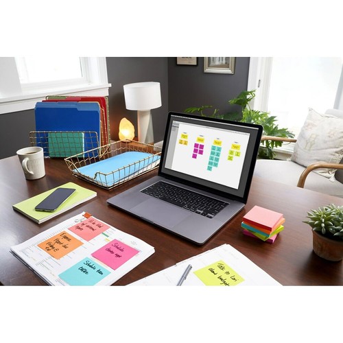 Post-it® Notes Cube, 400 Total Notes, 3" x 3", Bright Colors - Picture 2 of 5