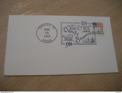 DANVILLE 1986 Bicentennial Ship Cancel Cover USA Ships Maritime