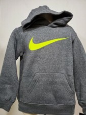 Boys Kids Youth NEW NIKE Pullover Gray Charcoal Heather Hoodie Size 4