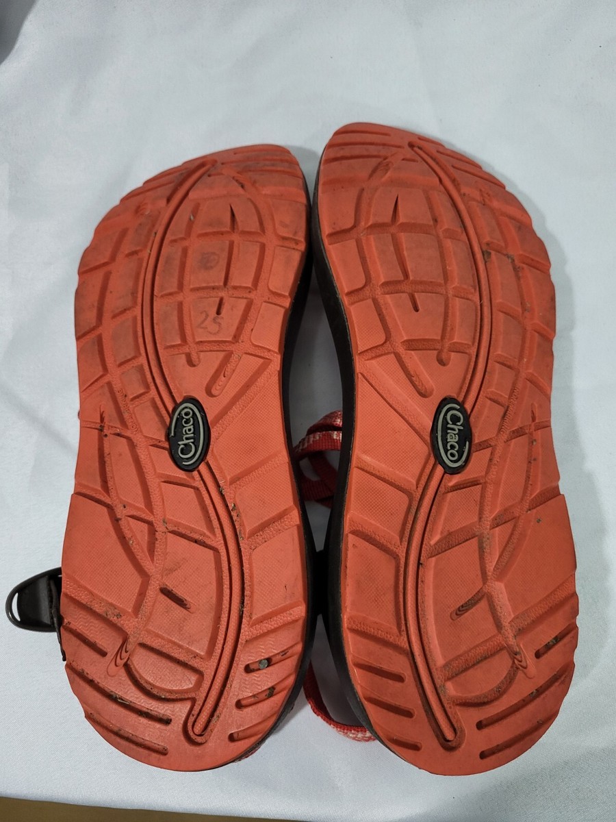 Chaco ZX2 Strappy Orange Sandals Flats Casual Hiking Women US Size