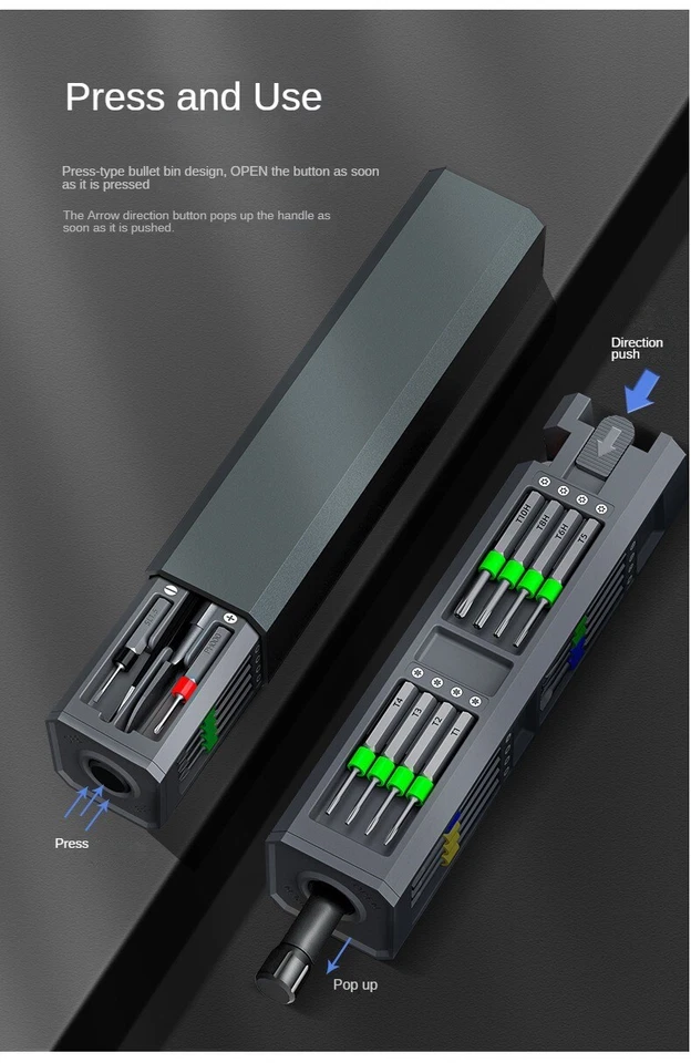 44 IN 1 Precision Magnetic Screwdriver Bit Set PC Phone Watch Repair Tool Kit - Image 3 of 4