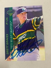 Brett Graves 2015 Signed Beloit Snappers Team Card