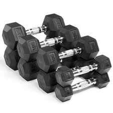 Ironman Rubber Coated Hex 25kg Dumbbell