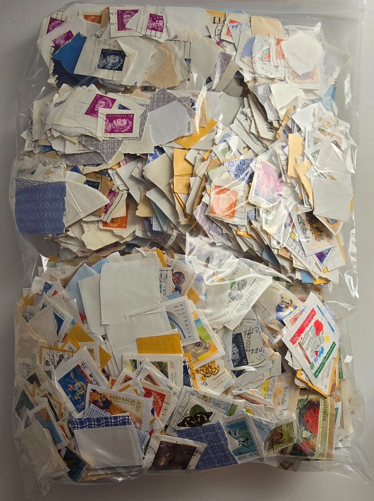 AUSTRALIAN KILOWARE STAMPS 4kg+ DECIMAL ON/OFF PAPER 4 *actual photos* BULK eBay