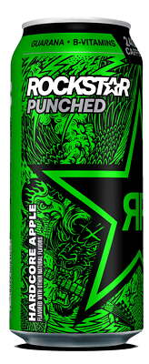 Rockstar Punched Hardcore Apple Energy Drink, 16 Oz, 12 Pack Cans
