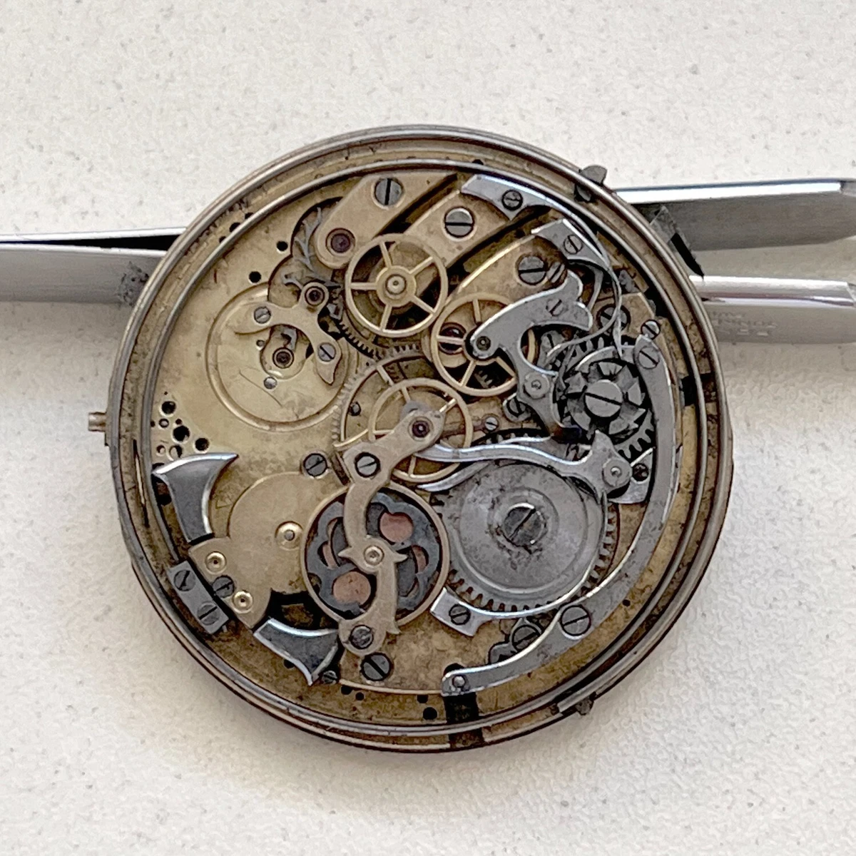1890 s Lemania A.Lugrin Repeater Chronograph Pocket Watch Movement Lot 1013