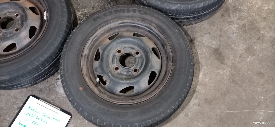 Sommerreifen Stahlfelgen 165/70R13 DOT 0810 5Jx13 ET 43,5 Ford Fiesta JAS JBS - Bild 2 von 4