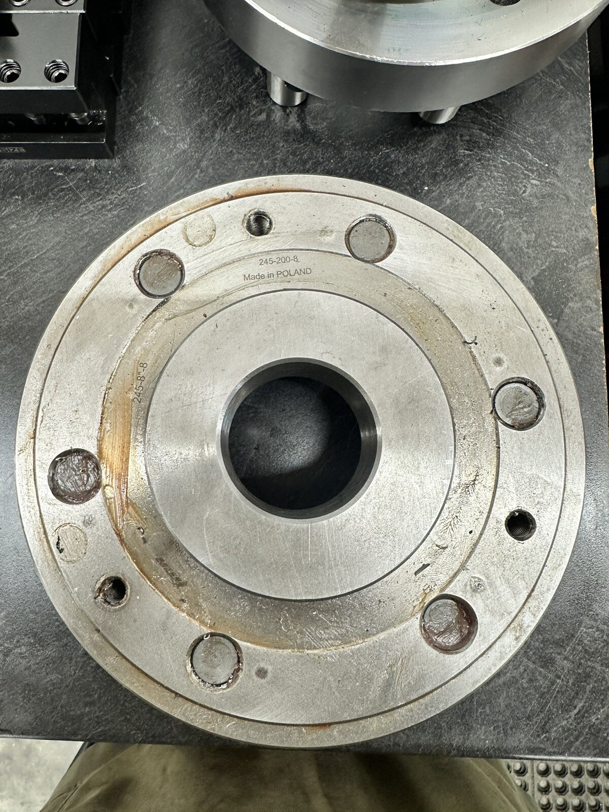 Toolmex 8" Lathe Chuck Adaptor Plate Set Tru D18 Made In Poland 3875