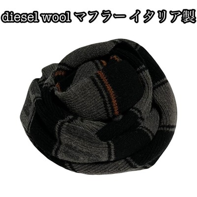 Diesel Men scarf 90S Y2K Muffler Wool Italy Stripes Casual Chic - Main Image