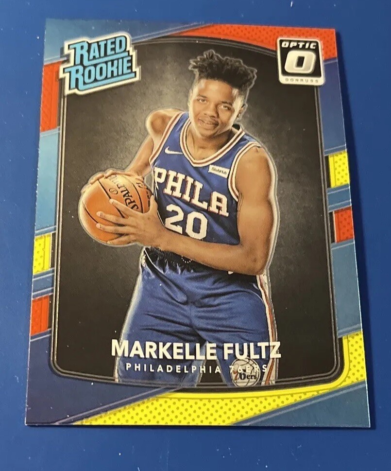 Markelle Fultz Rated Rookie Red Yellow Philadelphia 76ers 2017 Panini Optic