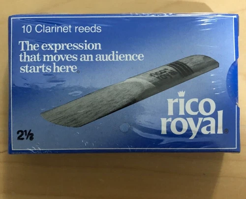 10 Rico Royal Clarinet Reeds 2.5 Strength - Vintage