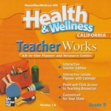 Health Wellness: TeacherWorks Grade 5 PC MAC CD lesson planner resource tools