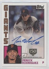 2019 Topps 1984 Baseball 150th Anniversary 102/150 Dereck Rodriguez Auto 16in