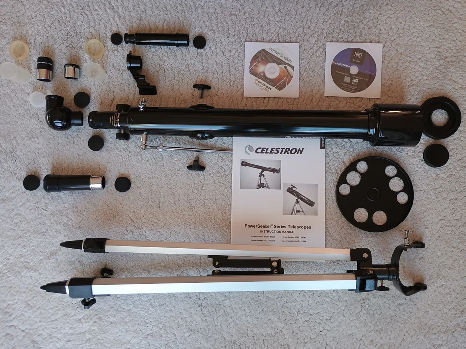 Celestron PowerSeeker 60AZ Astronomy Star Refractor Telescope (21041) - Image 4 of 4