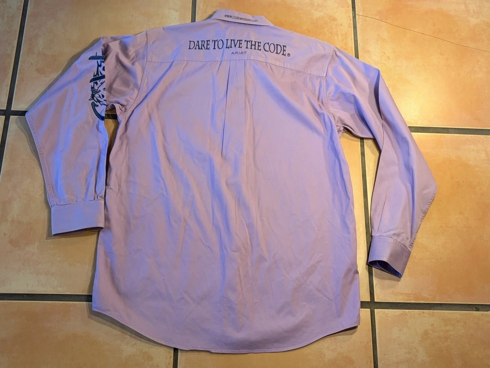 Ariat Pro “Code Western” Lavender Large Tall Butt… - image 7