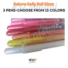 Sakura Gelly Roll Glaze Gel Gloss Ink Pens Lot of 3- Choose Your Color