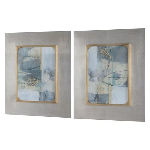 Gilded Whimsy - 36.5 inch Abstract Print (Set of 2) Art Uttermost 41613 - Picture 5 of 9