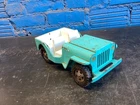 VINTAGE ORIGINAL 1960’s TURQUOISE TONKA JEEP CJ TO RESTORE/PARTS MISSING 1 WHEEL