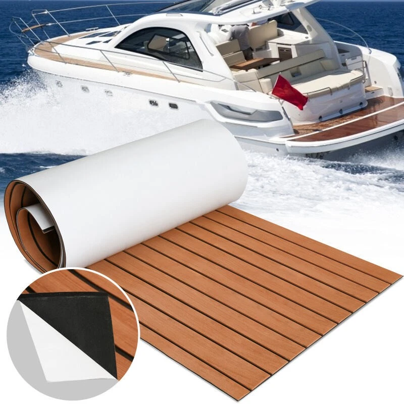 MARKENLOS Bodenbelag Matte Boot Yacht Deck Teppich Bootsdeck Teak EVA Schaum Selbstklebend