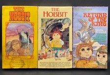 LOTR The Return of the King Animated & The Hobbit (2) Covers VHS with Sleeves