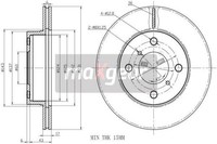 2X Maxgear Bremsscheibe Bremsscheiben Satz Bremsen Vorne 19-2327