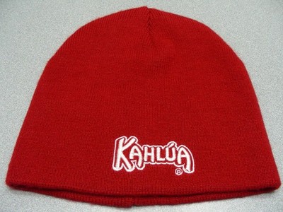 KAHLUA - Red - One Size Skull Fit Beanie Style Stocking Cap Hat!