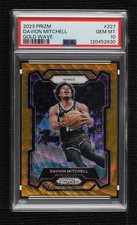 2023-24 Panini Prizm Gold Wave 7/10 Davion Mitchell #227 PSA 10 GEM MT 3hd