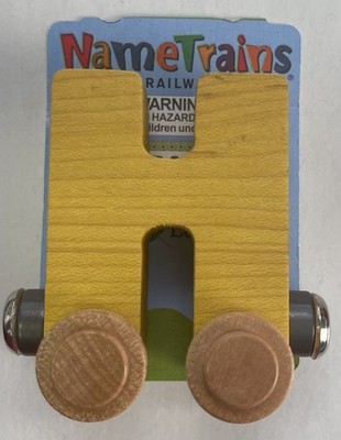 Maple Landmark Inc. 100085 NameTrains ''H'' Yellow Wooden Letter Car