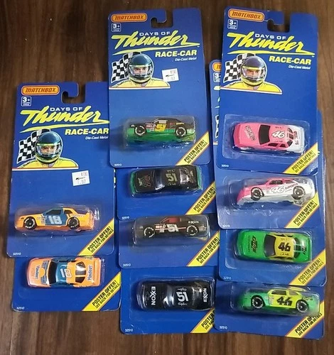 Vtg 1990 Matchbox Complete Set Of 10 “Days Of Thunder” NASCAR