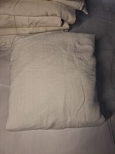 100% Italian White Linen Fitted Sheet 10 Deep...