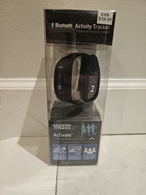 Modern Fitness & Activity Tracker Bluetooth BLACK NEW Steps, Calorie, Sleep +
