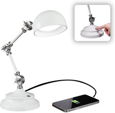 Adjustable LED Desk Lamp with USB Charging  Touch Controls - Reduce Eyestrain