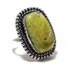 Atlantisite Gemstone Handmade 925 Sterling Silver Jewelry Ring Size 7 t170