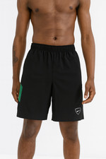 Nike 90s Vintage Nylon Soccer Shorts Black Green Teal Silky Small
