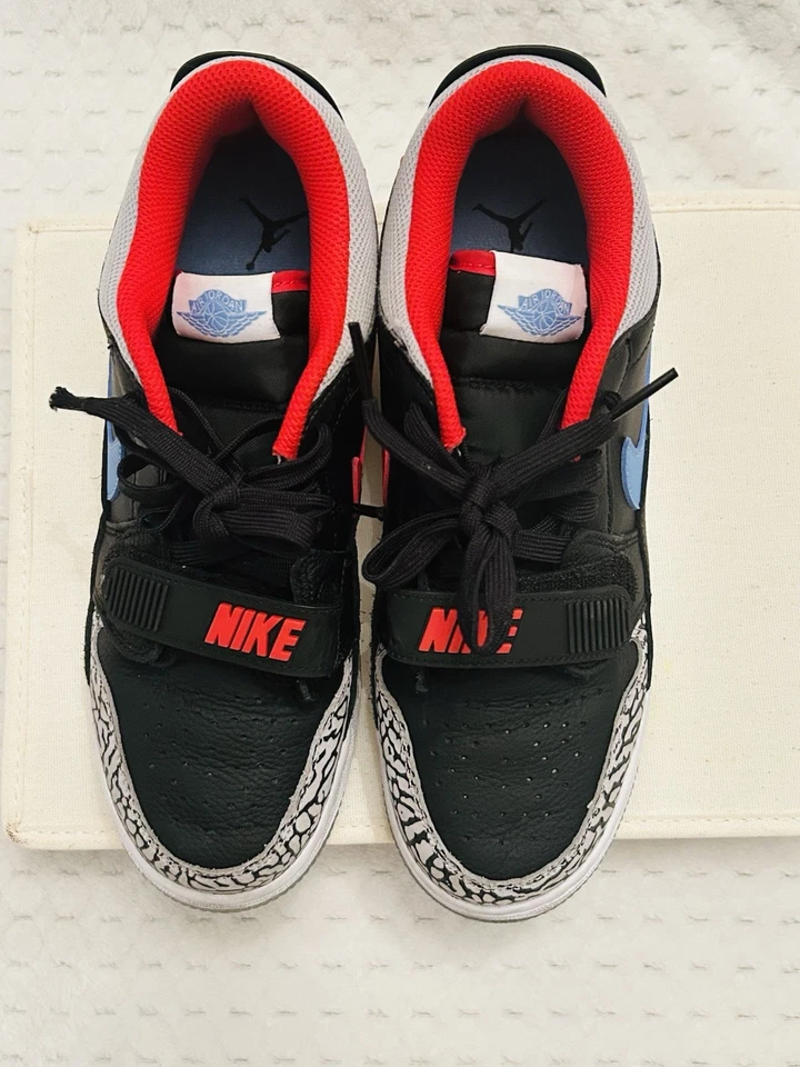 Nike Air Jordan Legacy 312 Youth 7Y CD9054-004 Black Cement Gray Sneakers - Image 3 of 4