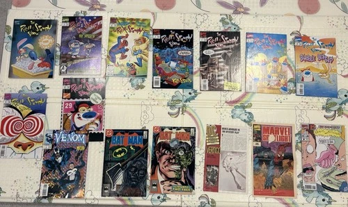 VINTAGE COMIC BOOK LOT MARVEL VENOM 1 DC BATMAN REN STIMPY BEAVIS BUTTHEAD 90s