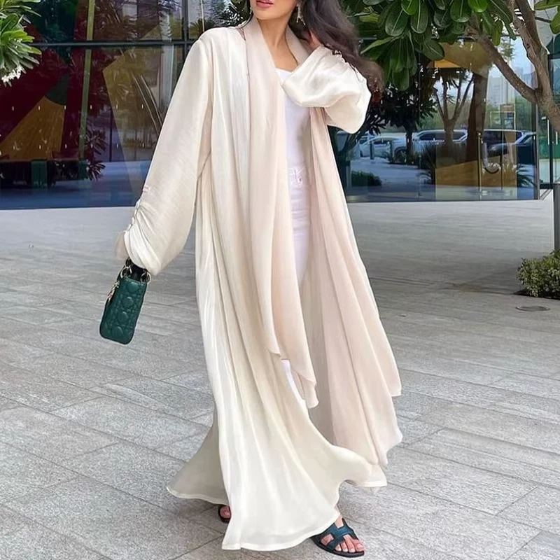 strapless open back dress Emirati gems abaya set with inner slip dress – modesty living main image 0