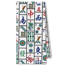 Mahjong Gifts for Women, Mah Jong Themed Decorative Kitchen Dish Towels, Mahj...