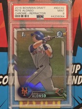 2016 Bowman Draft Pete Alonso 1st Chrome Refractor #BCD-92 PSA 9 Mint Orioles