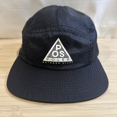 Rare POLER Outdoor Stuff POS Nylon Floppy Hiking Hat Cap Strapback Black Travel