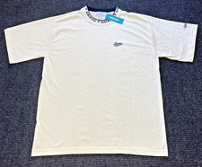 Vintage 90s GUESS USA Georges Marciano Logo Collar T-Shirt NOS Men's Large Ivory