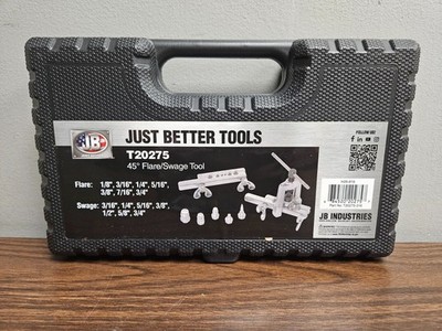 JB INDUSTRIES T20275 45 Degree Flaring/Swage Tool New Open Box
